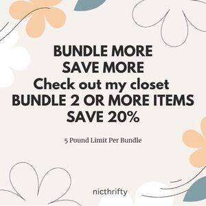 Resonable offers considered or Bundle‎ and Save